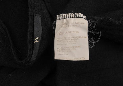 Y's Wool Boat Neck Knit Sweater Black Size M