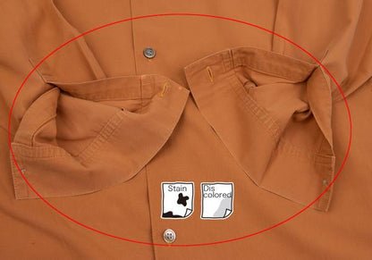 Yohji Yamamoto FEMME Tie Neck Cotton Button Up Orange Shirt Size S