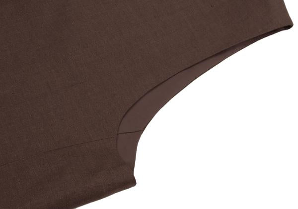 ISSEY MIYAKE MEN 05SS Linen-Silk Gilet Vest Brown Size L