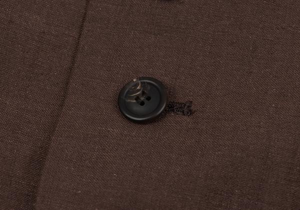 ISSEY MIYAKE MEN 05SS Linen-Silk Gilet Vest Brown Size L
