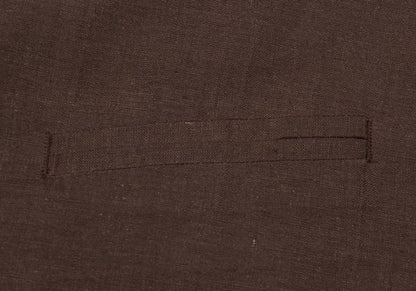 ISSEY MIYAKE MEN 05SS Linen-Silk Gilet Vest Brown Size L