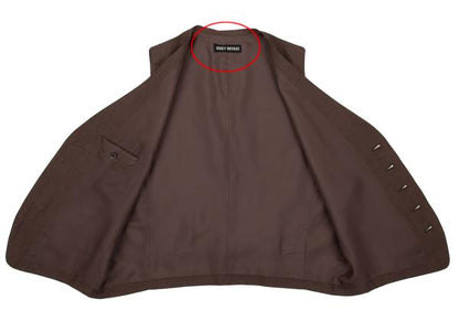 ISSEY MIYAKE MEN 05SS Linen-Silk Gilet Vest Brown Size L