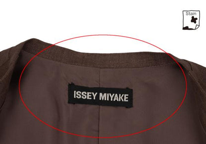 ISSEY MIYAKE MEN 05SS Linen-Silk Gilet Vest Brown Size L