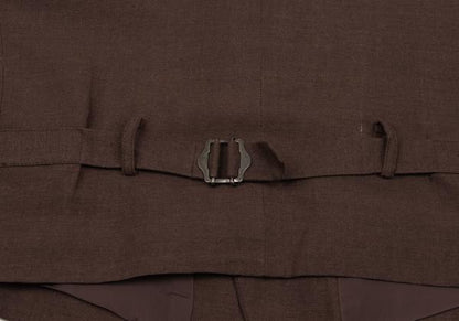 ISSEY MIYAKE MEN 05SS Linen-Silk Gilet Vest Brown Size L