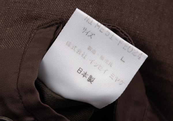 ISSEY MIYAKE MEN 05SS Linen-Silk Gilet Vest Brown Size L