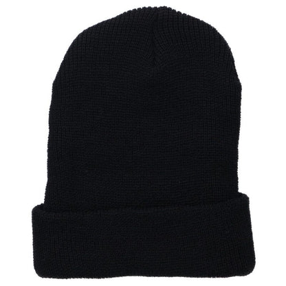 Chrome Hearts CH Leather Patch Beanie Black Size ONE SIZE
