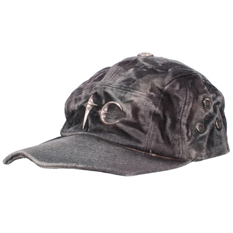 THUG CLUB Denim Army Cap Gray Cotton Size ONE SIZE