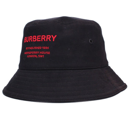Burberry Logo Bucket Hat Black x Red Size M