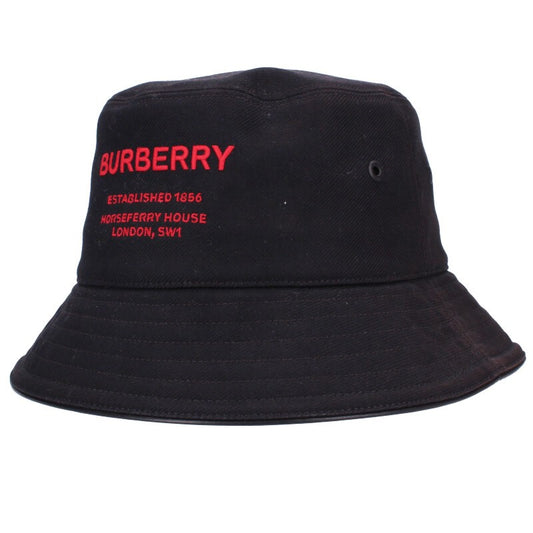Burberry Logo Bucket Hat Black x Red Size M