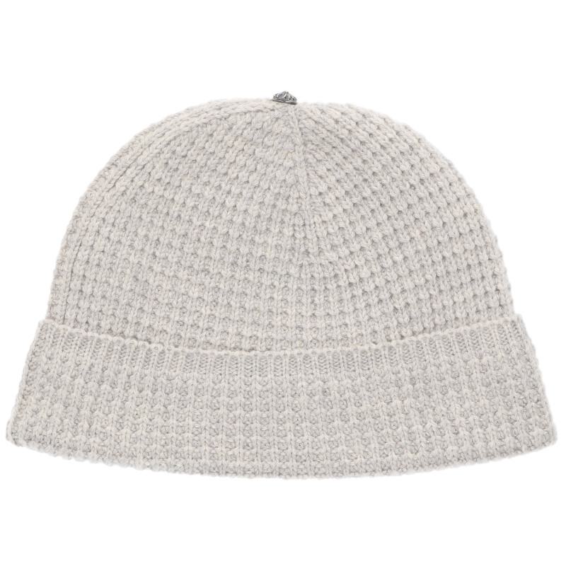 Chrome Hearts Cross Ball Cashmere Knit Beanie Gray Size ONE