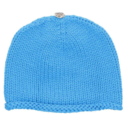 Chrome Hearts Blue Cashmere Cross Patch Beanie Size ONE SIZE