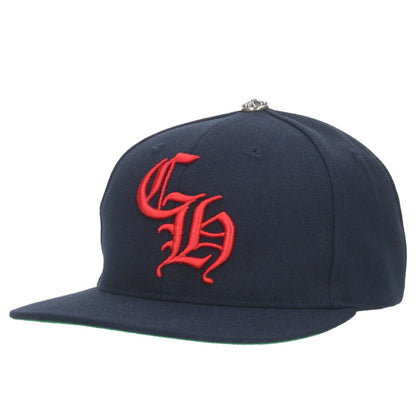 Chrome Hearts CH Embroidered Baseball Cap Navy Size ONE SIZE