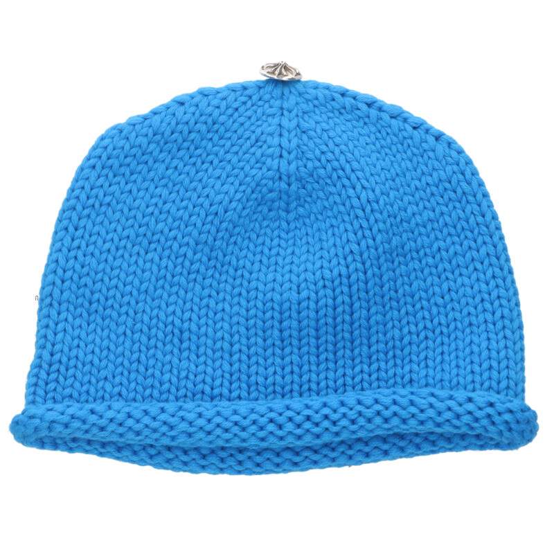 Chrome Hearts Cashmere Cross Patch Beanie Blue/Purple