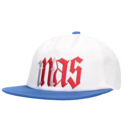 Saint Michael Front Embroidered Hat White x Blue x Red Size ONE