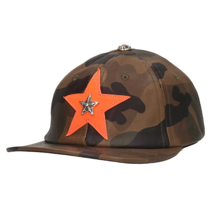 Chrome Hearts Star Patch Camo Leather Cap