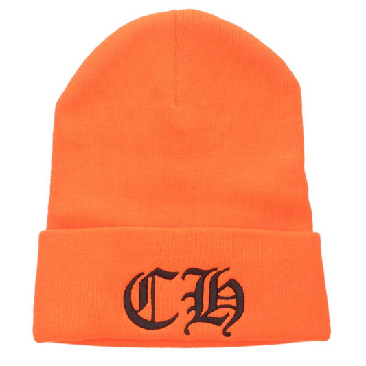 Chrome Hearts SIZE WOOL WATCH CAP Embroidered Hat Orange Size ONE
