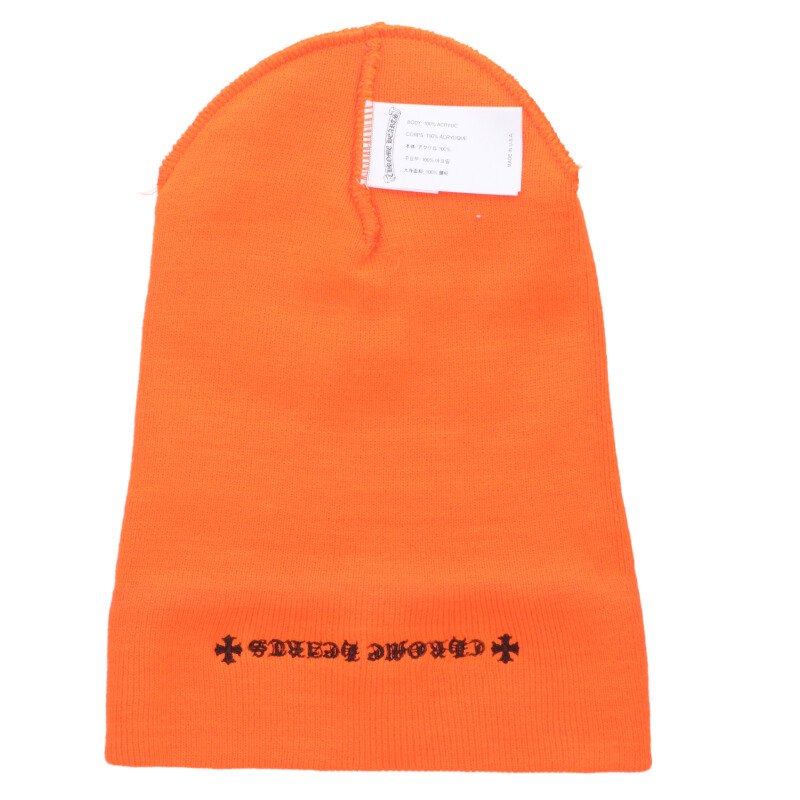 Chrome Hearts SIZE WOOL WATCH CAP Embroidered Hat Orange Size ONE