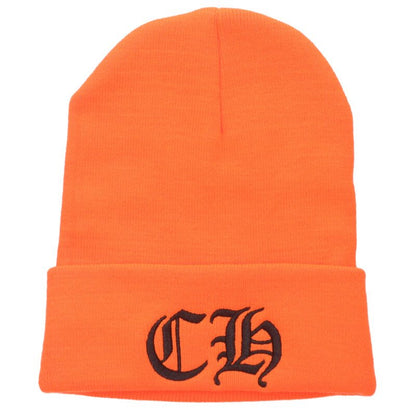 Chrome Hearts SIZE WOOL WATCH CAP Embroidered Hat Orange Size ONE