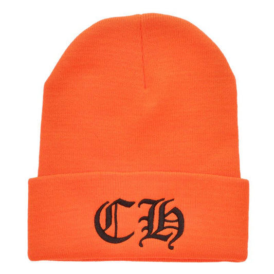 Chrome Hearts SIZE WOOL WATCH CAP Logo Embroidered Hat Orange Size ONE