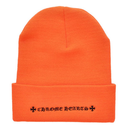 Chrome Hearts SIZE WOOL WATCH CAP Logo Embroidered Hat Orange Size ONE