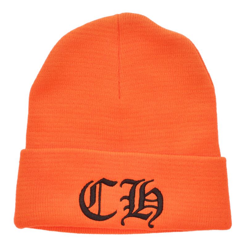 Chrome Hearts SIZE WOOL WATCH CAP Logo Embroidered Hat Orange Size ONE