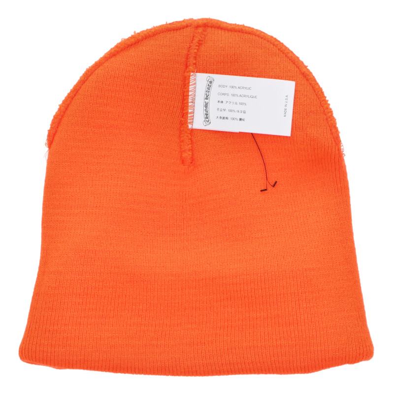 Chrome Hearts SIZE WOOL WATCH CAP Logo Embroidered Hat Orange Size ONE