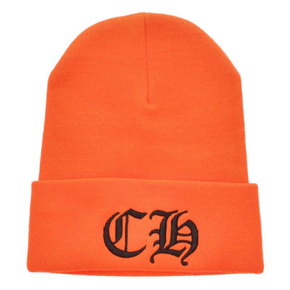 Chrome Hearts SIZE WOOL WATCH CAP Logo Embroidered Hat Orange Size ONE