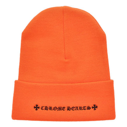 Chrome Hearts SIZE WOOL WATCH CAP Logo Embroidered Hat Orange Size ONE