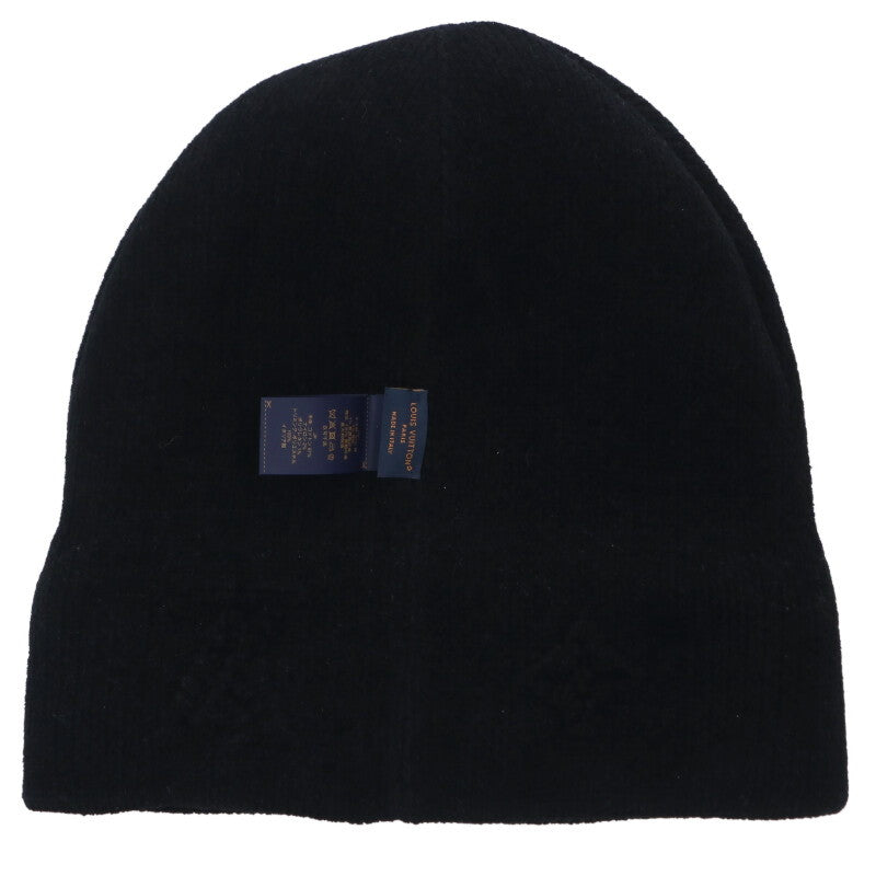 Louis Vuitton LV Logo Embroidered Beanie Black Size S