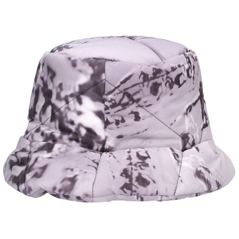 Prada Gray Quilted Padded Nylon Bucket Hat Size ONE SIZE