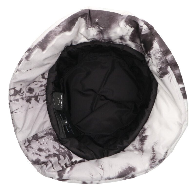 Prada Gray Quilted Padded Nylon Bucket Hat Size ONE SIZE
