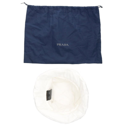 Prada White Quilted Padded Nylon Bucket Hat Size ONE SIZE