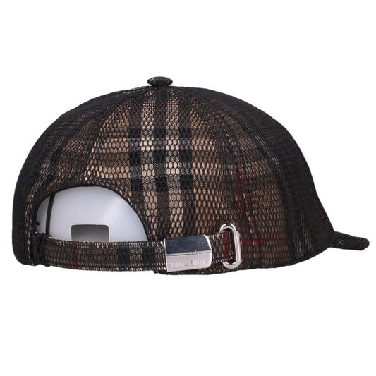 Burberry Nova Check Mesh Baseball Cap Beige Size ONE SIZE