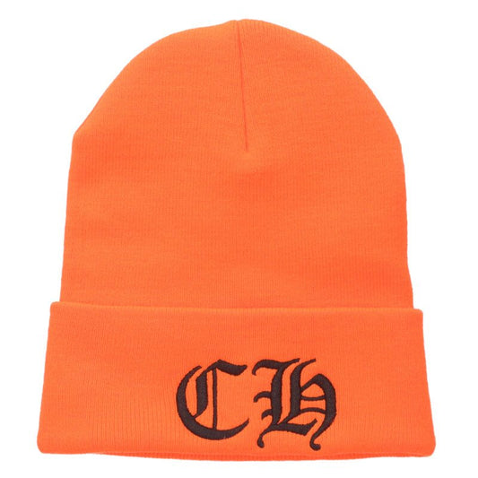Chrome Hearts CH Embroidered Acrylic Watch Cap Orange