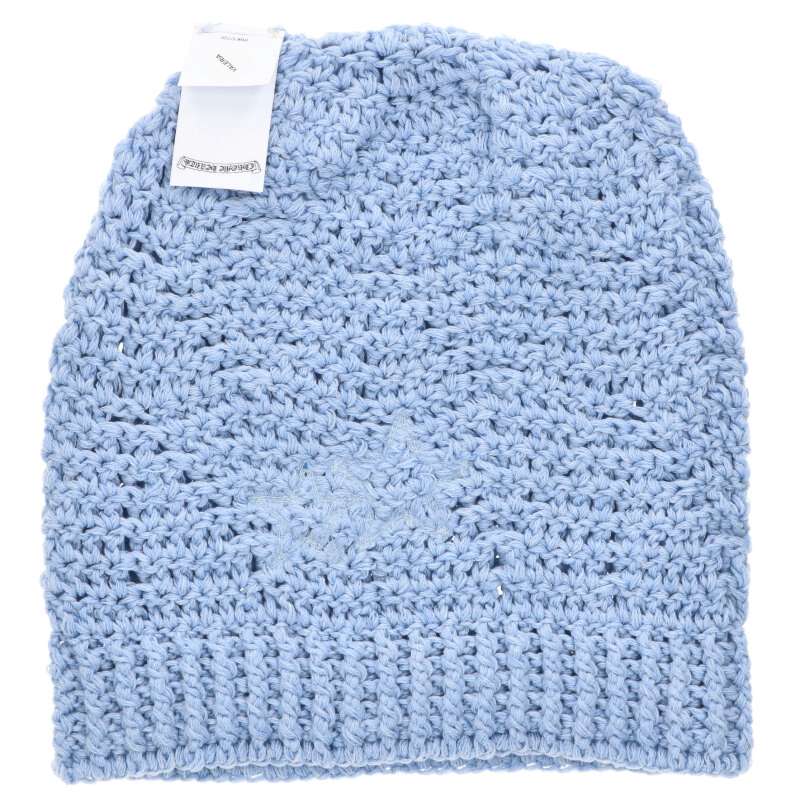 Chrome Hearts Star Leather Cashmere Light Blue Cap Size ONE