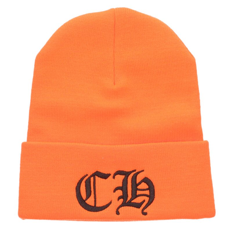 Chrome Hearts SIZE WOOL WATCH CAP Logo Hat Orange Size ONE