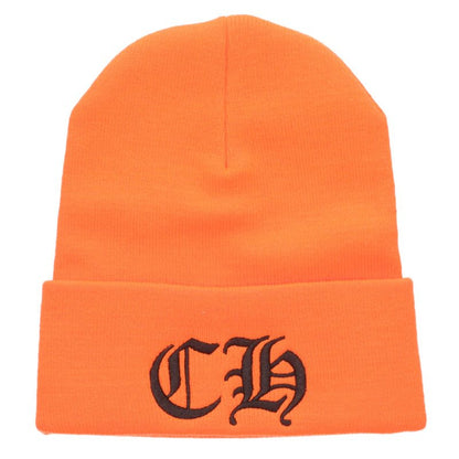 Chrome Hearts SIZE WOOL WATCH CAP Logo Hat Orange Size ONE