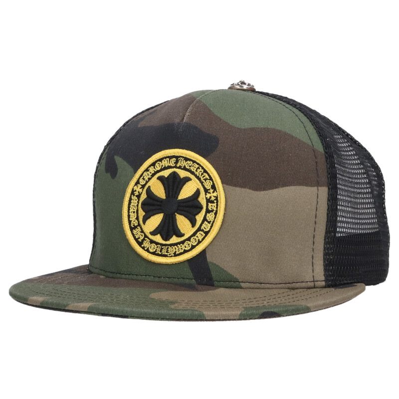 Chrome Hearts SIZE TRUCKER CAP Camo Hat Green x Black x Silver Size ONE