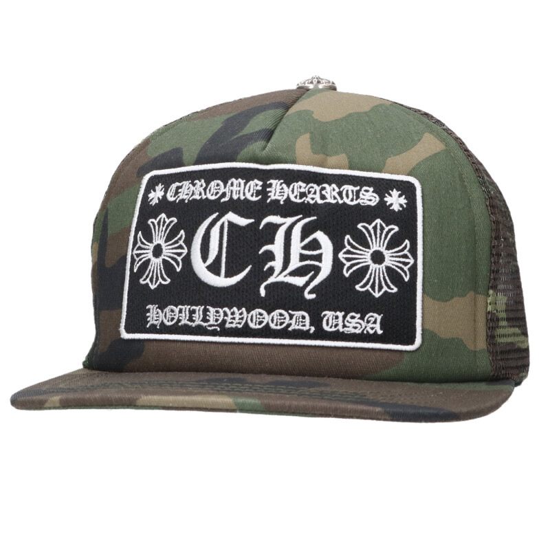 Chrome Hearts CH Patch Cross Ball Camo Mesh Size ONE Multi