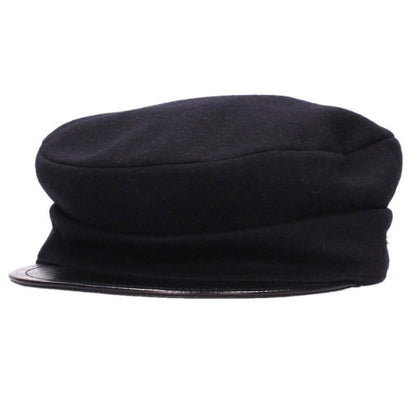 VALENTINO V-Logo Leather Visor Cap Black Size ONE SIZE