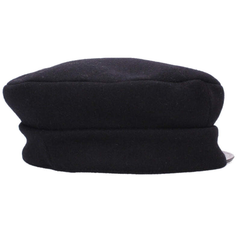VALENTINO V-Logo Leather Visor Cap Black Size ONE SIZE