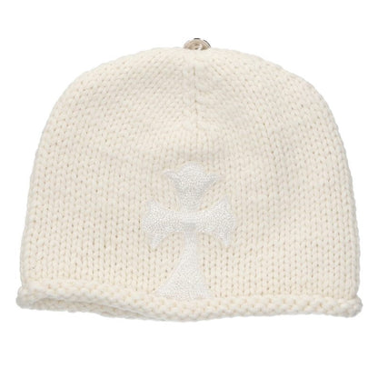 Chrome Hearts Cashmere Cross Patch Beanie White Size ONE