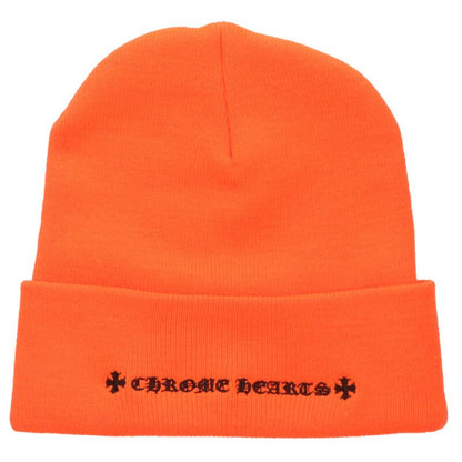 Chrome Hearts SIZE WOOL WATCH CAP Logo Embroidered Hat Orange Size ONE