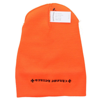 Chrome Hearts SIZE WOOL WATCH CAP Logo Embroidered Hat Orange Size ONE