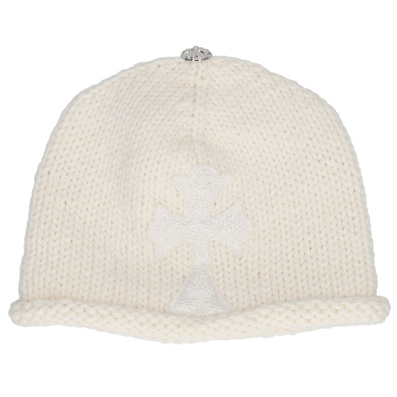 Chrome Hearts Cashmere Bead Cross Patch Beanie Size ONE