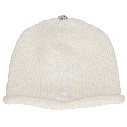 Chrome Hearts Cashmere Bead Cross Patch Beanie Size ONE