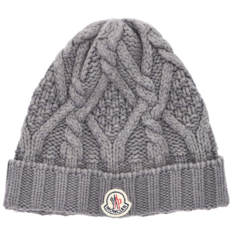 MONCLER Wool Berretto Beanie Gray