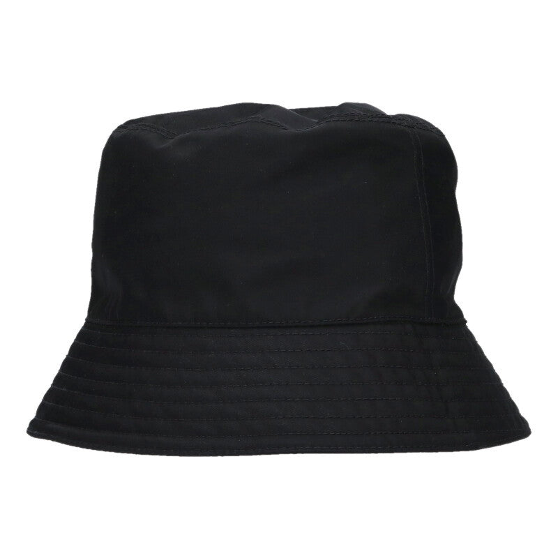 Prada Black Re-Nylon Triangle Logo Bucket Hat Size ONE SIZE