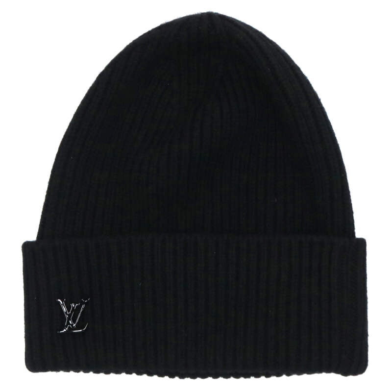 Louis Vuitton LV Ahead 1.1 Cashmere Beanie LV Logo Pin Black