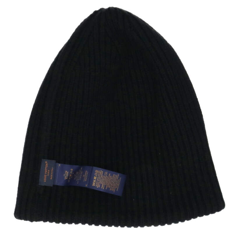 Louis Vuitton LV Ahead 1.1 Cashmere Beanie LV Logo Pin Black